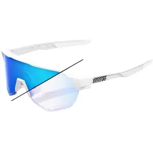 100%, Unisexe, Lunettes de sport, S2 LE - Bastille (Blanc, Blue Mirror Photochromic), Blanc pas cher