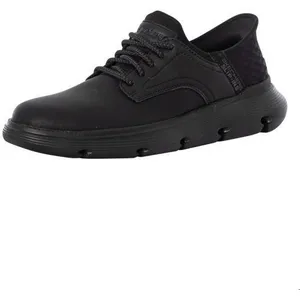 Skechers Skechers Baskets En Cuir Garza À Enfiler, Noir - 41 pas cher