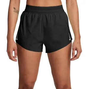 Short taille mi-haute avec sous-short intégré femme Nike AeroSwift Dri-FIT AD 8 cm Noir 2XL
