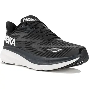 Chaussures de running large Hoka Clifton 9 Noir 41 1/3 Large pas cher