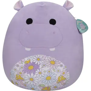 Squishmallows peluche Purple Hippo with Floral Belly Hanna 50 cm pas cher