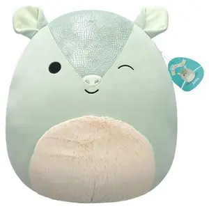 Doudou Squishmallows Winking Armadillo avec Fuzzy Belly Vert et Crème pas cher