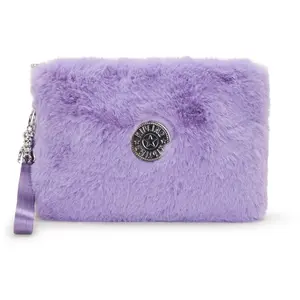 Kipling Pochette Fancy Soft Fur Lilac Mauve Grand Femme 100% Polyester