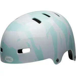 Bell Casque de vélo unisexe pour adolescent, blanc brillant/bleu, taille XS