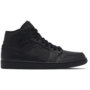 Nike Air Jordan 1 Mid - Maat 46 - Heren Sneakers - Zwart - Leer pas cher
