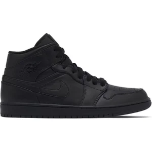 Nike Air Jordan 1 Mid - Maat 44.5 - Triple Black / Zwart - Sneakers Heren