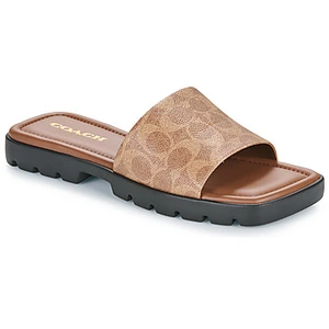 Slippers Coach FLORENCE CTD CNVS Brown pas cher