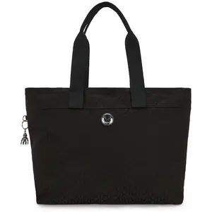 Kipling Fourre Tout Colissa Up Black Sign Jacquard Noir Grand Femme 10... pas cher