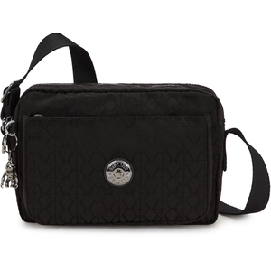 Kipling Sac Bandoulière Abanu M Black Sign Jacquard Noir Standard Femme 100% Polyester