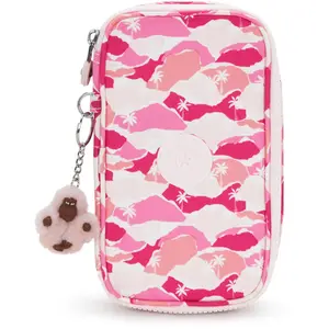 Kipling Pochette 50 Pens Pink Palm Imprimé Standard Femme 100% Recycled Polyester