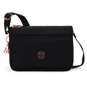 Kipling Sac Bandoulière Hailey Rose Black City Noir Standard Femme 100% Recycled Polyamide