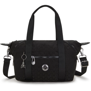 Kipling Sac D'épaule Art Mini Black Sign Jacquard Noir Petit Femme 100% Polyester