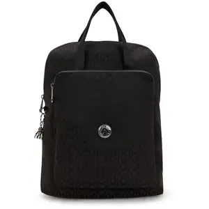 Kipling Sac À Dos Kazuki Black Sign Jacquard Noir Standard Femme 100% ... pas cher