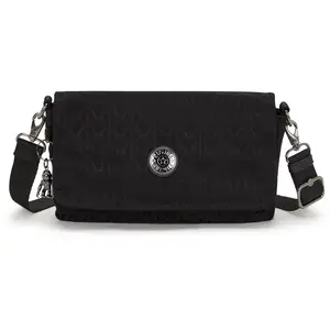 Kipling Sac D'épaule Aras Up Black Sign Jacquard Noir Petit Femme 100% Polyester pas cher