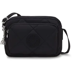 Kipling Sac Bandoulière Abanu M Zip Cosmic Black Quilt Noir Standard Femme 100% Polyamide