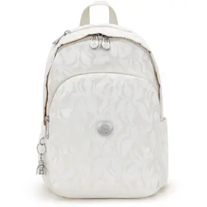 Kipling Sac À Dos Delia Palm Beige Jacquard Imprimé Standard Femme 100% Polyester pas cher
