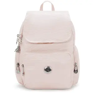 Kipling Sac À Dos City Zip S Pink Pearl Jacquard Rose Petit Femme 100% Polyester pas cher