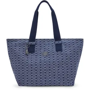 Kipling Fourre Tout Raaja Signature Denim Imprimé Grand Femme 100% Cot... pas cher