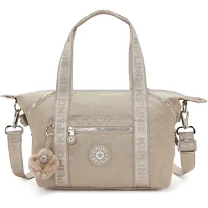 Kipling Sac D'épaule Art Mini Glorious Beige Silver Imprimé Petit Femme 60% Polyamide, 40% Recycled Polyamide