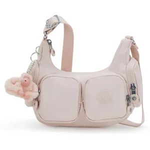 Kipling Sac Bandoulière Rikka Mini Pink Shine Rose Petit Femme 56% Recycled Polyamide, 44% Polyamide