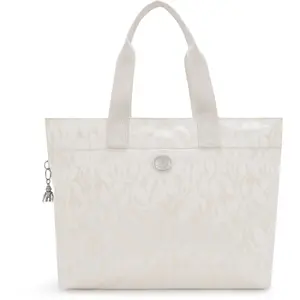 Kipling Fourre Tout Colissa Up Palm Beige Jacquard Imprimé Grand Femme...