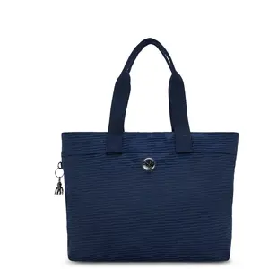 Kipling Fourre Tout Colissa Up Night Ocean Jacquard Bleu Grand Femme 100% Polyester pas cher