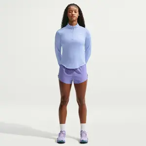 Haut d'entraînement 1/4 zip femme Nike Swift Argenté L