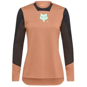 Fox, Femmes, Maillot de cyclisme, W Defend LS Jersey Elevated (XS), Rouge, XS