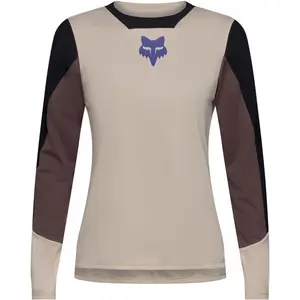 Fox, Femmes, Maillot de cyclisme, W Defend Ls Jersey Park (L), Beige, L pas cher