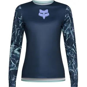 Fox, Femmes, Maillot de cyclisme, W Ranger Ls Jersey Img Print (S), Bleu, S pas cher
