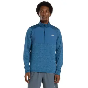 New Balance T-shirt à Manches Longues Avec Demi-zip Athletics Heat Grid pas cher