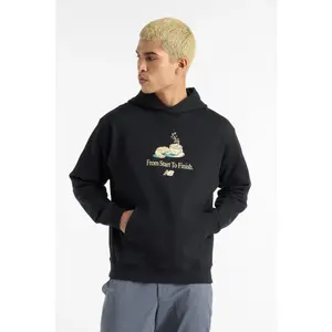 New Balance Cafe Hoodie Black Size: M | Outlet | Heren | Zwart pas cher