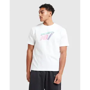 New Balance Neon Large Logo T-Shirt - Blanc, Blanc M pas cher