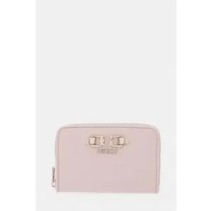 GUESS portemonnee Anise SLG Zip Around Wallet Light Rose Logo rozeVendu parcdiscount