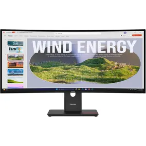 Lenovo ThinkVision T34WD-40 (3440 x 1440 pixels, 34"), Moniteur, Noir pas cher