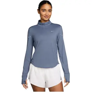NIKE - swift women's dri-fit uv 1/4-z - Tank top running dames - Blauw