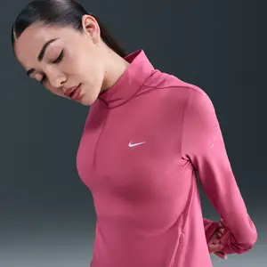 Maillot manches longues 1/4 zip femme Nike Swift Rouge XS