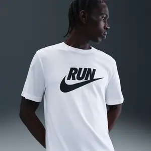 Maillot Nike Dri-FIT Run Swoosh Blanc S