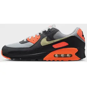 Nike, Hommes, Baskets, Air Max 90 Light Smoke Grey Hyper Crimson Limelight, Rouge, Jaune, Gris, (40.5)
