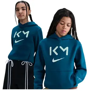 Nike kylian mbappã© club fleece hoodie in de kleur groen. pas cher