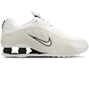 Nike, Femmes, Baskets, Shox R4 Summit White/Light Orewood Brown Beige Women's Sports Shoes - HQ7739-100, Noir, Blanc, Beige, (40) pas cher