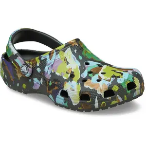 Klompen Crocs Classic Painted Floral Clog Multicolour pas cher