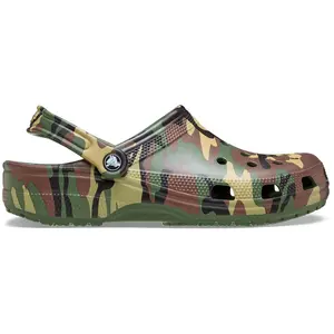 Klompen Crocs Classic Camouflage Clog Kaki pas cher
