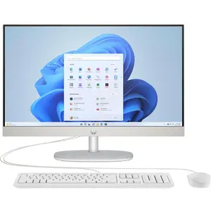HP 24-cr0242ng PC (256 Go, 8 Go, Intel Core i3-N300), PC, Blanc