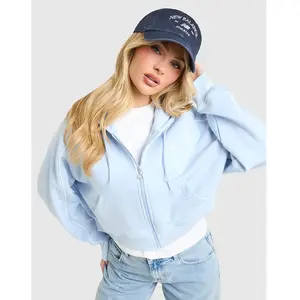 New Balance Sweat à capuche zippé Pipe - Bleu, Bleu XL pas cher