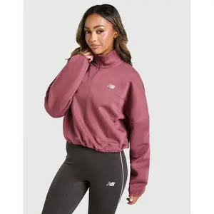 New Balance Logo 1/4 Zip Fleece - Rouge, Rouge XL pas cher