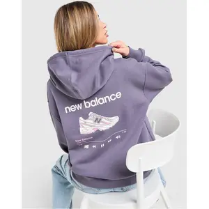 New Balance Sweat à capuche 740 - Gris, Gris S pas cher