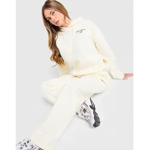 New Balance Pantalon de jogging large 740 - Crème, Crème S pas cher