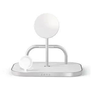 Zens 4-en-1 MagSafe avec Chargeur Sans Fil Qi2 15 W avec Support, Support pour Watch et Support pour iPad Noir pas cher