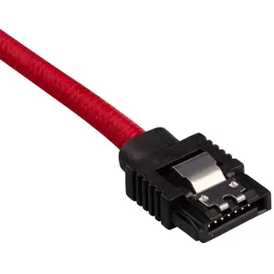 corsair câble gainé premium sata 6gbps rouge 30cm droit - (cc-8900250) pas cher